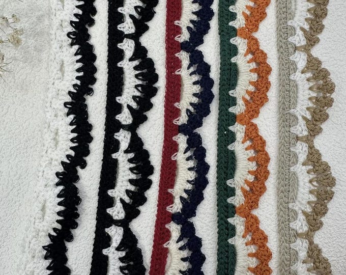 Crochet Lace Trim, Costume Design Embellishment, Sold by 1 Yard