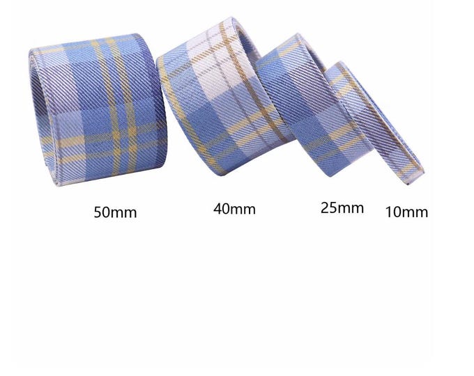 Plaid Ribbon Trim, Sewing Embellishment, Sold by 1 Yard