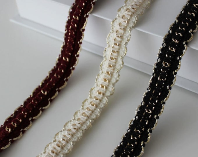 Chains Lace Trim, Sewing Embellishment, Costume Design, Sold by 1 Yard