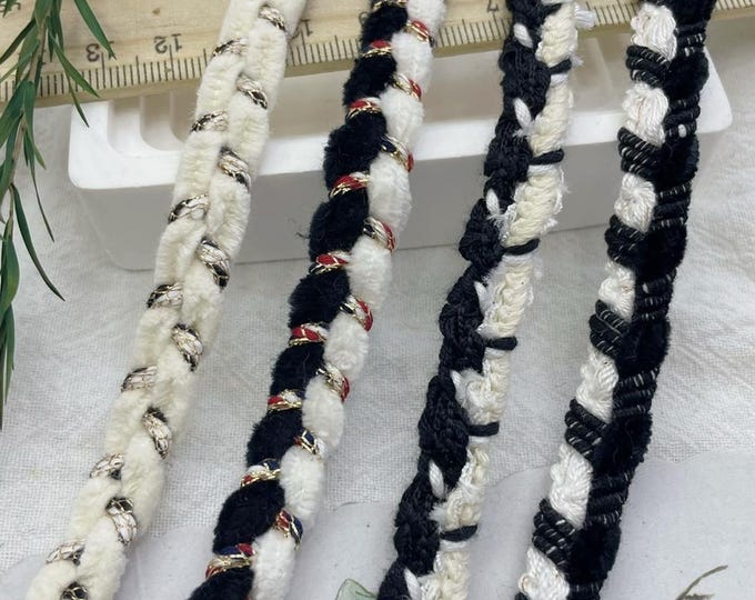 Braided Costume Trim, Sewing Embellishment, Headwear Decor - Sold by 1 Yard