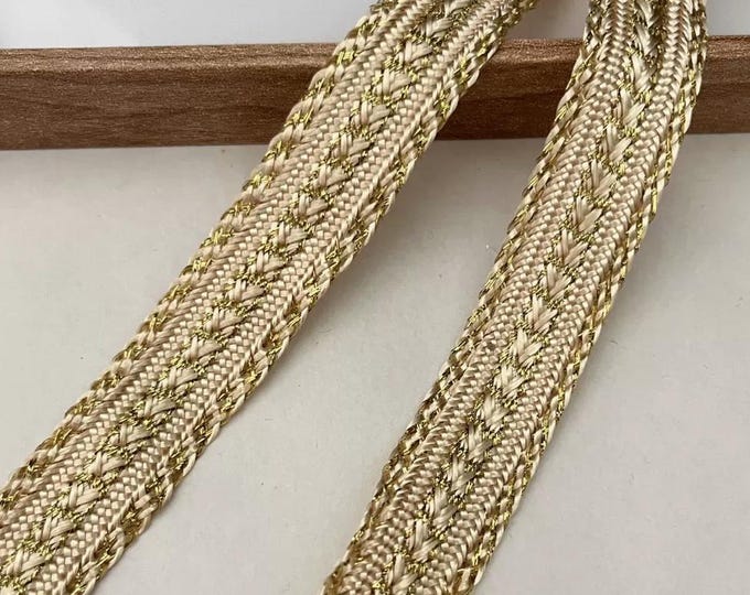 Gold Metallic Trim - Costume, Bridal, Sewing - Sold by the Yard