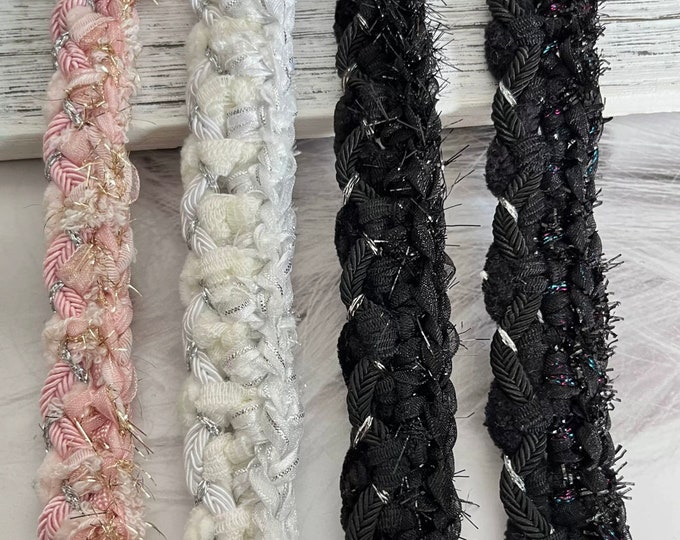 Braided Lace Trim, Costume Embellishment, Bridal Headwear, Sold by 1 Yard