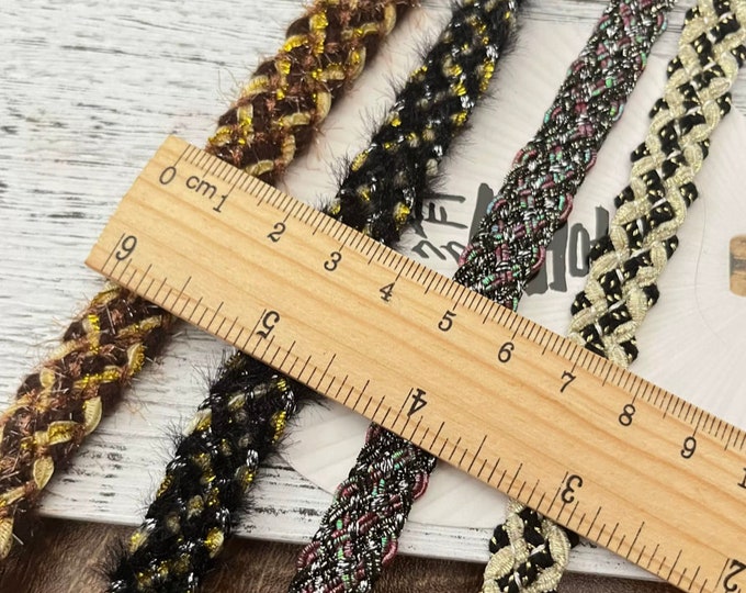 Braided Lace Trim, Costume Design Embellishment, Sold by 1 Yard