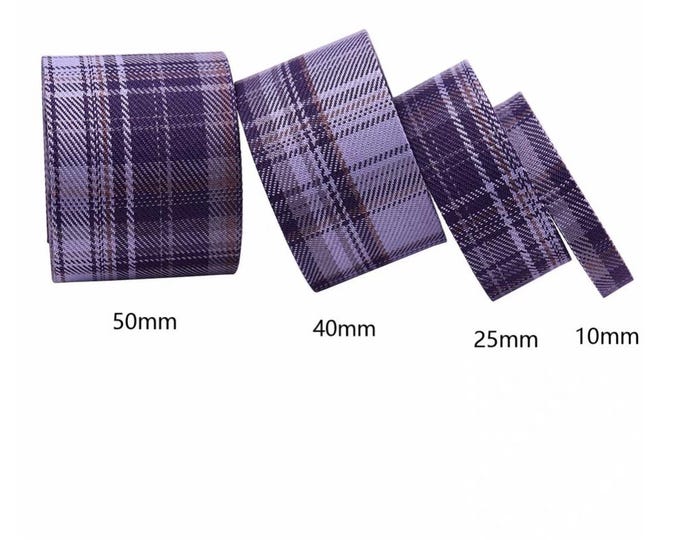 Plaid Ribbon Trim, Sewing Embellishment, Sold by 1 Yard