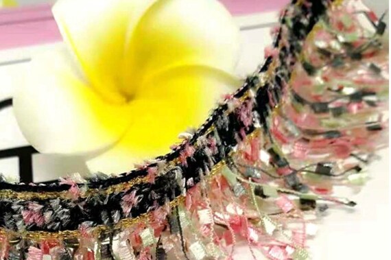 Tassel Fringe Lace trim ribbon for costume design bridal trim headwear dress coat cuff collar bag home deco Sold by 1 yard