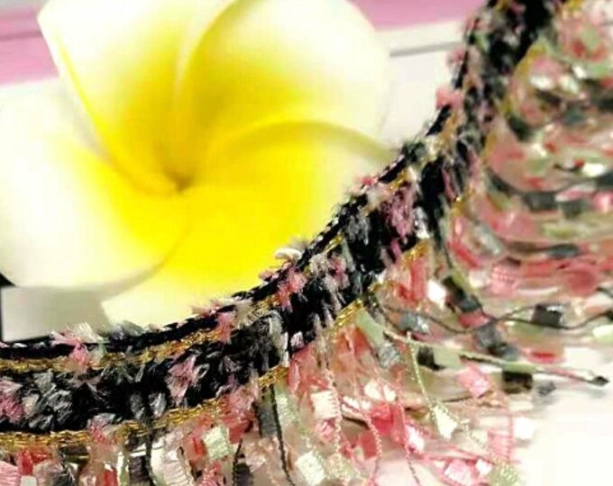 Tassel Fringe Lace Trim Ribbon, Costume Design, Sold by 1 Yard