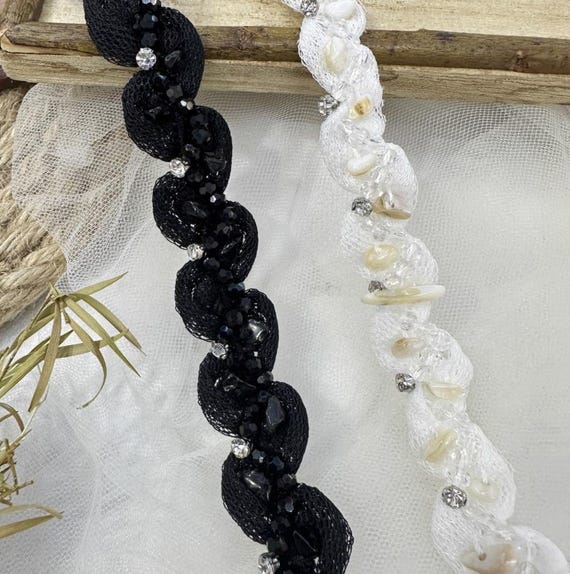 Lace trim for costume design sewing embellishment bridal trim dress coat cuff collar Sold by 1 yard