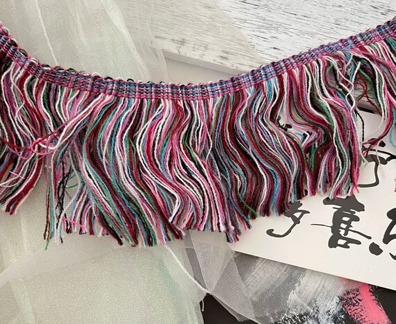 Fringed trim, Tassel trim, Lace trim ribbon for costume design bridal trim dress coat cuff collar bag home deco Sold by 1 yard
