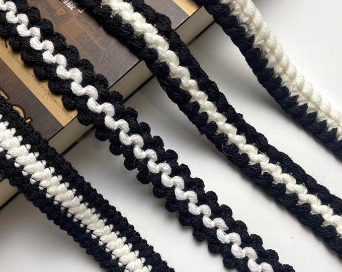 Black and White Collections Ribbon Trim By The Yard