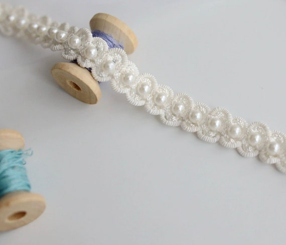 Lace trim, decor trimming for costume design sewing embellishment bridal trim headwear dress coat cuff collar bag home deco Sold by 1 yard