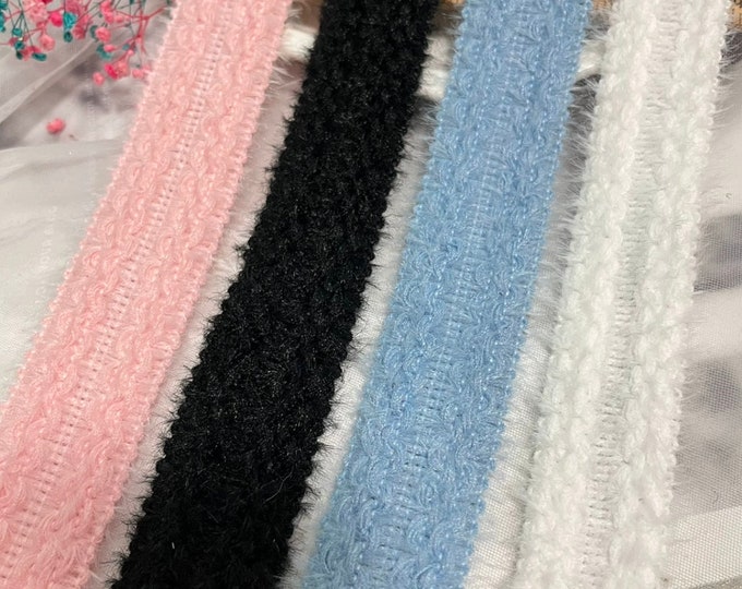 Fuzzy Lace Trim, Costume Design Sewing Embellishment, Sold by 1 Yard