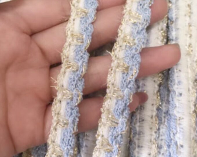 Blue Lace Trim, Costume Design Embellishment, Sold by 1 Yard