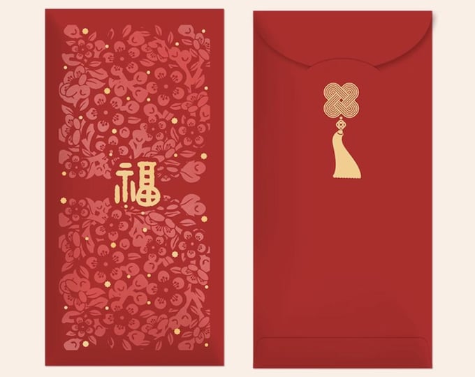 Year of the Horse 2026 Gold Foil Red Envelopes, Lucky Money Gift Red Packets