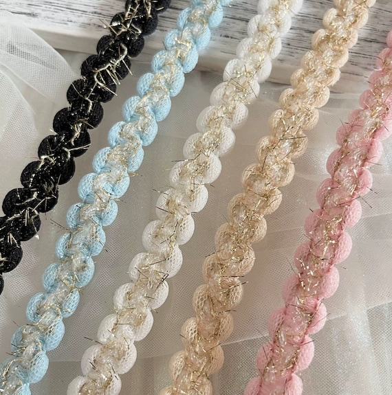 Ribbon trim, decor trimming for costume design sewing embellishment bridal trim headwear dress coat cuff collar bag home deco Sold by 1 yard
