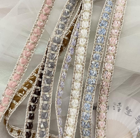 Lace trim for costume design sewing embellishment bridal trim dress coat cuff collar Sold by 1 yard