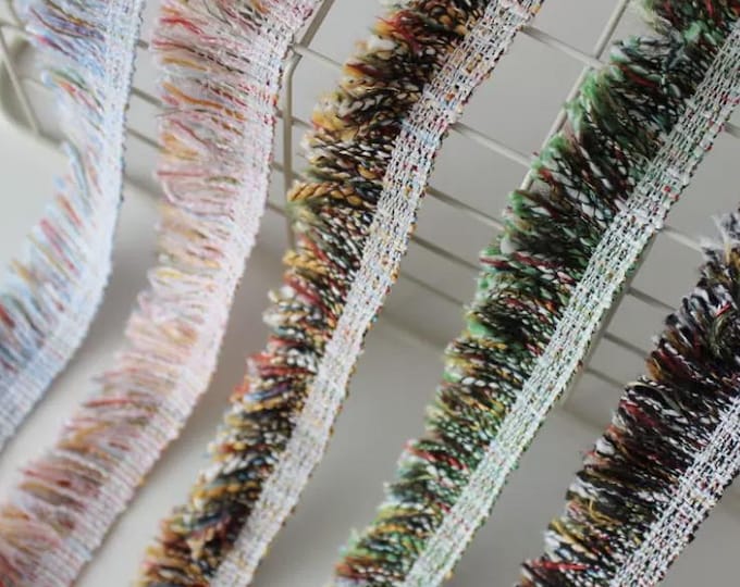 Fringed Lace Trim, Costume Design Sewing Embellishment, Sold by 1 Yard