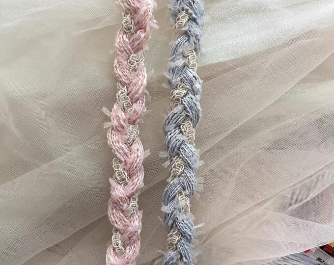 Pink Trim, Blue Trim Costume Design Embellishment, Sold by 1 Yard