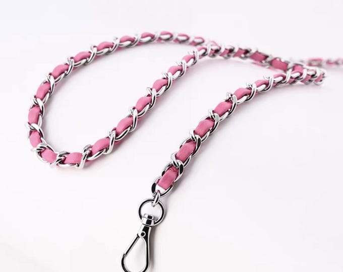 Sheepskin Leather Chain Bag Strap, Genuine Leather Crossbody Strap Replacement