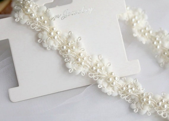 Lace trim, decor trimming for costume design sewing embellishment bridal trim headwear dress coat cuff collar bag home deco Sold by 1 yard