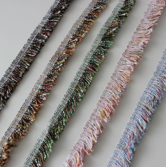 Green Fringed Lace trim, decor trimming for costume design sewing embellishment bridal trim dress coat cuff collar bag Sold by 1 yard