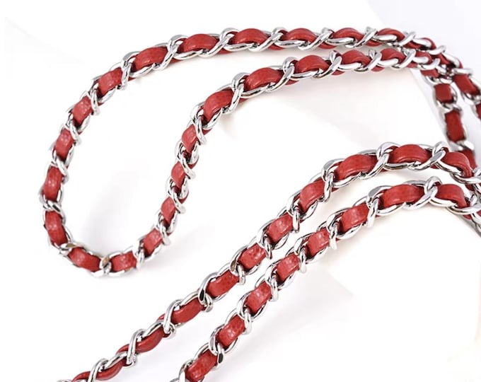 Cowhide Leather Chain Bag Strap, Crossbody Replacement