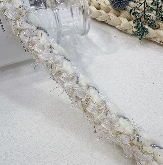 Lace trim, decor trimming for costume design sewing embellishment bridal trim headwear dress coat cuff collar bag home deco Sold by 1 yard