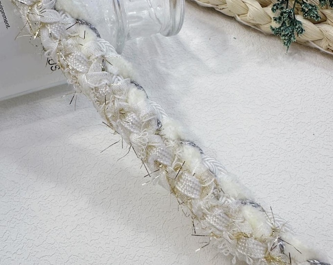 Braided Lace Trim, Costume Design Embellishment, Sold by 1 Yard