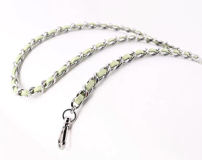 Sheepskin Leather Chain Bag Strap, Genuine Leather Crossbody Strap Replacement