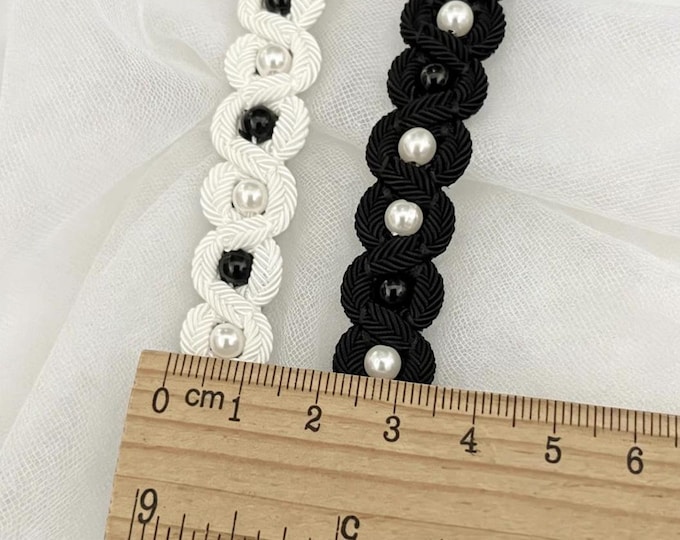 Pearl Trim, Costume Design Sewing Embellishment, Sold by 1 Yard