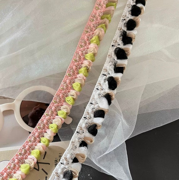 Lace trim, decor trimming for costume design sewing bridal trim dress coat cuff collar bag home deco Sold by 1 yard