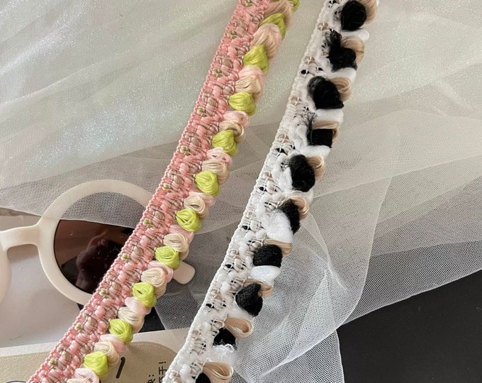Decorative Pom Pom Lace Trim, Costume Design, Sewing Embellishment (Sold by 1 Yard)