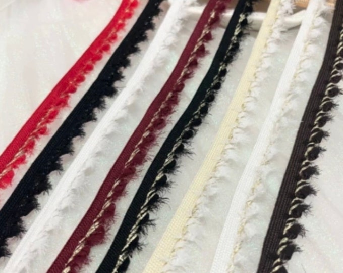 Fringe Ribbon Trim, Costume Design Sewing, Sold by 1 Yard