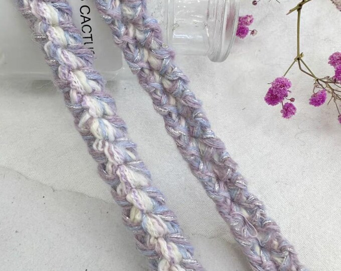 Purple Trim, Couture Bridal Embellishment Sold by 1 Yard