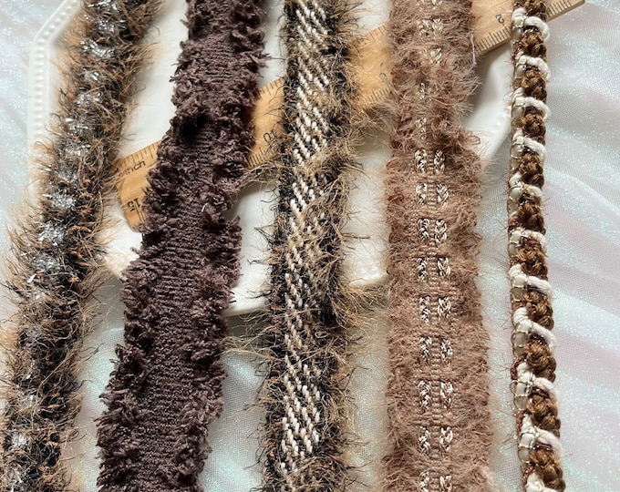 Brown Lace Trim, Costume Design, Sewing Embellishment, Sold by 1 Yard