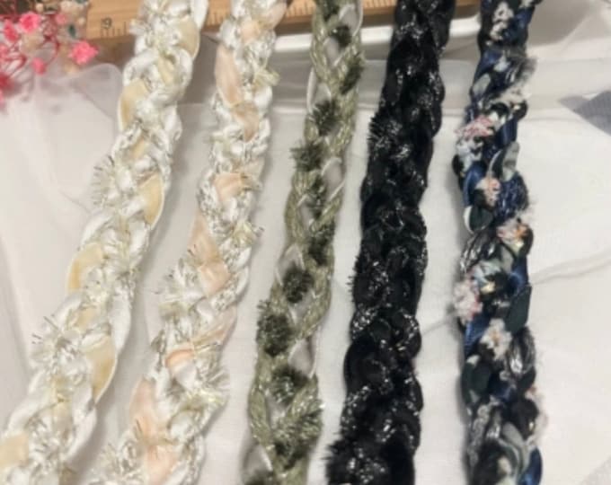 Braided Ribbon Trim, Costume Design Sewing Embellishment, Sold by 1 Yard