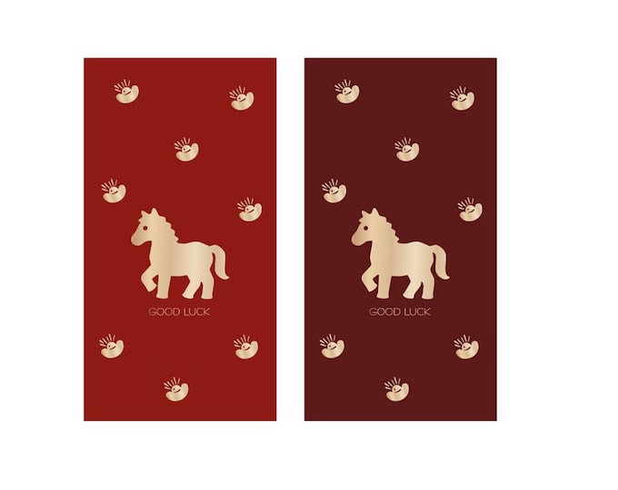 Multi Options Year of the Horse Gold Foil Red Envelope, Lucky Money Gift