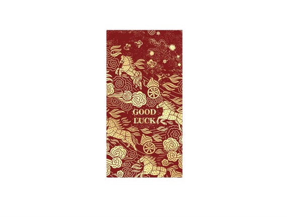 Year of the Horse 2026 Red Envelopes, Gold Foil Red Envelopes, Lucky Money Gift Red Packets