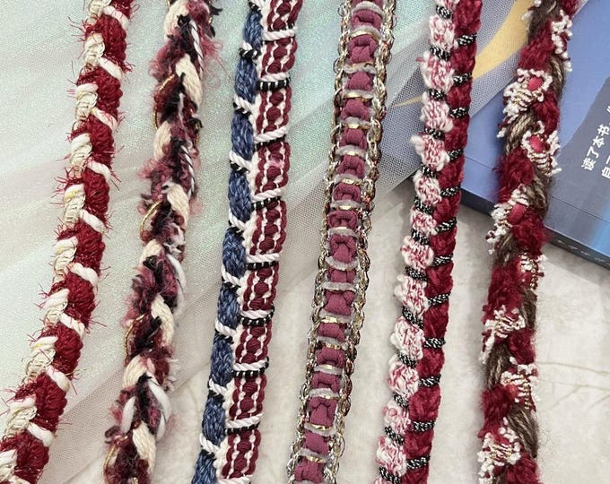 Red Decorative Lace Trim, Costume Design, Bridal Sewing (1 yard)