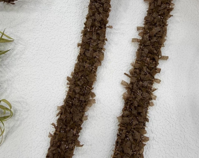 Brown Trim, Couture Dress Embellishment Sold by 1 Yard