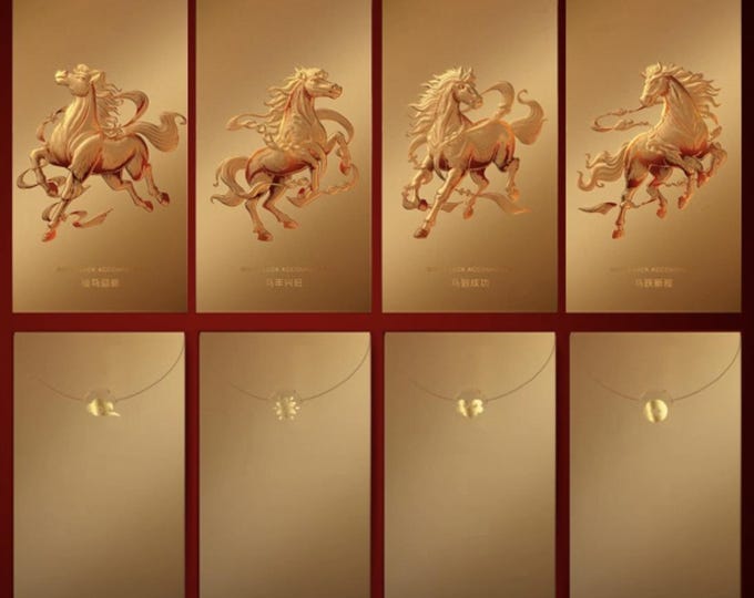 Year of the Horse 2026 Lucky Money Gift Red Packet Envelope