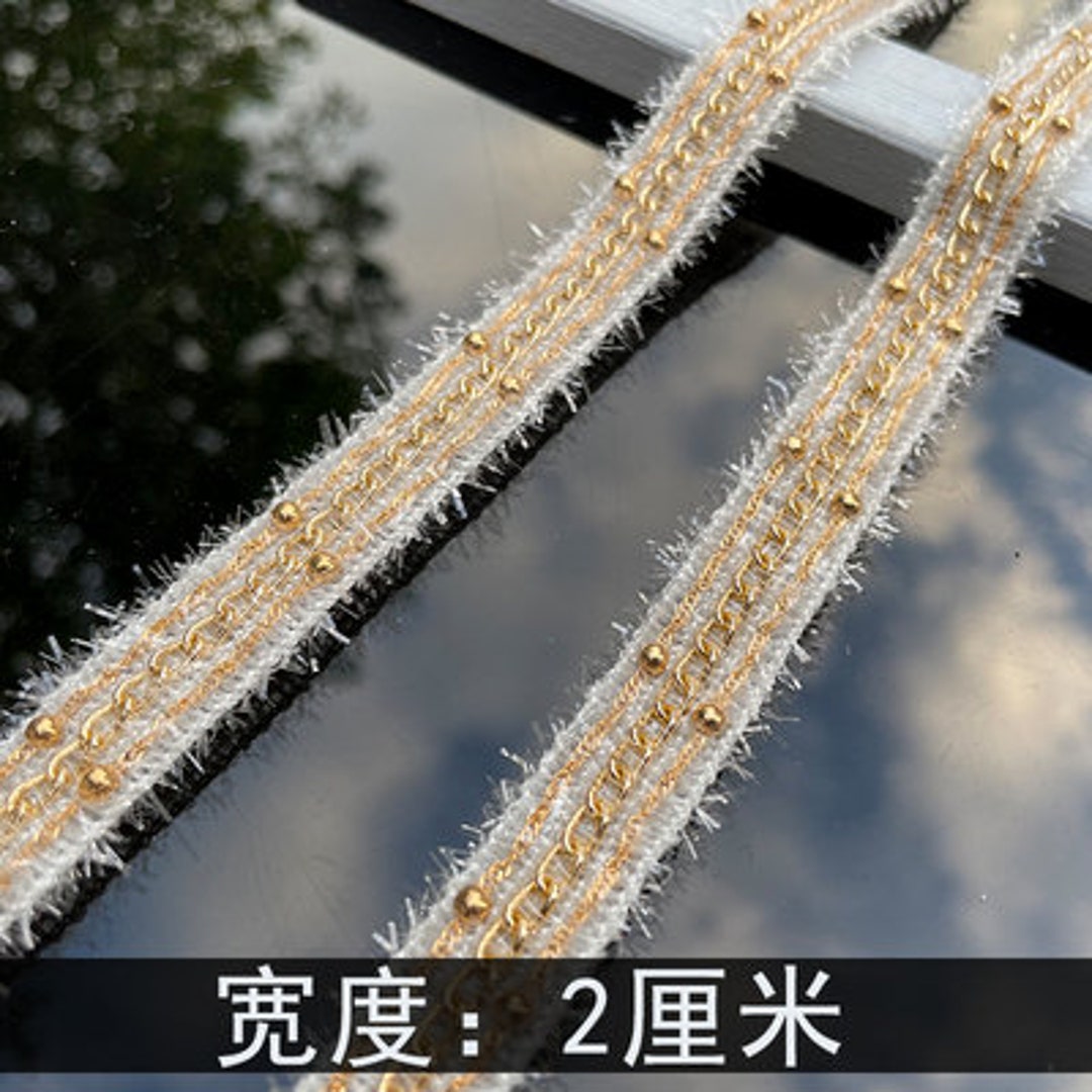 Pearl Bead Chain Trim by the Yard Etsy