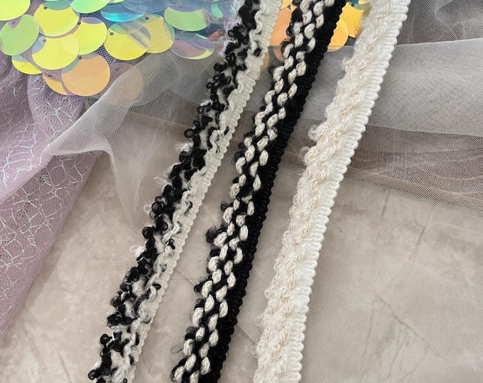 Tweed Ribbon Trim, Costume Design, Sewing Embellishment - Sold by 1 Yard