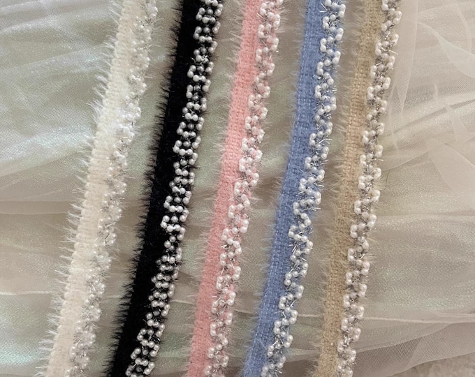Beaded Lace Trim - Costume, Bridal, Sewing Embellishment - Sold by 1 Yard