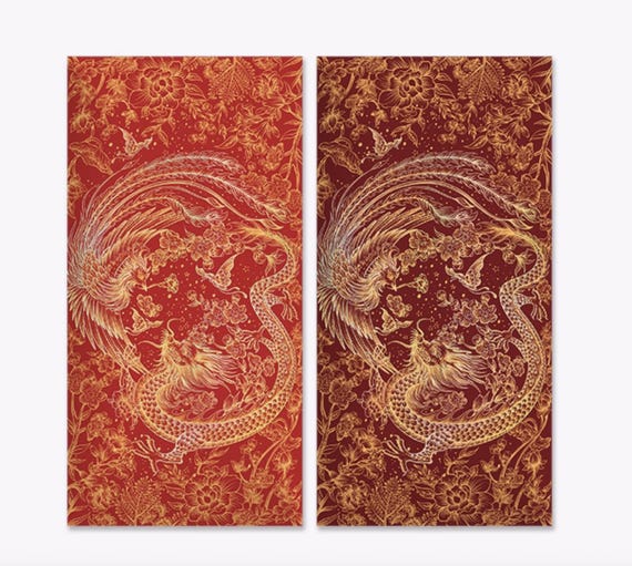 Red Envelopes, Gold Foil Red Envelopes, Lucky Money Gift Red Packets