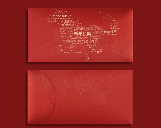 2026 Year of the Horse Red Envelopes, Gold Foil Lucky Money Packets