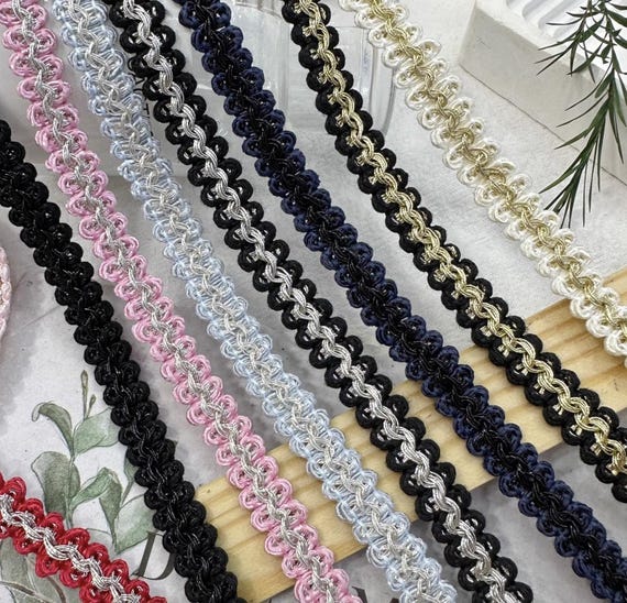 Ribbon trim for costume design sewing embellishment bridal trim dress coat cuff collar Sold by 1 yard #25951