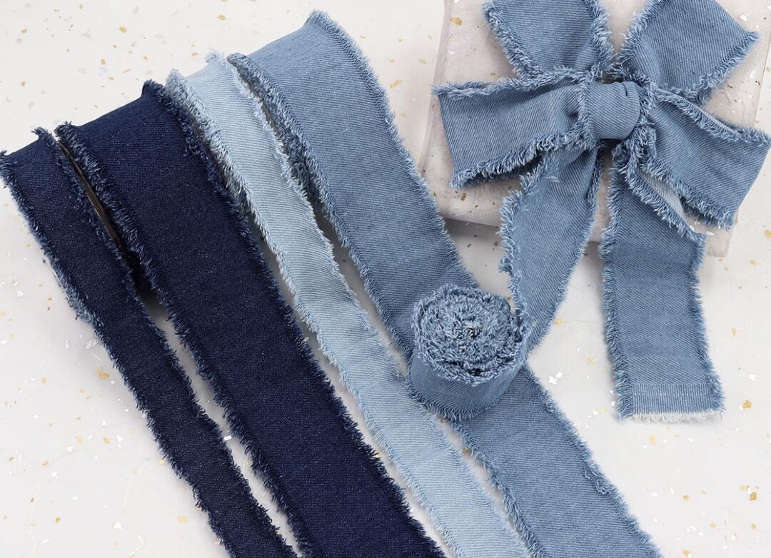 Frayed Denim Ribbon Trim, Costume Design, 1.5 Yard - Etsy