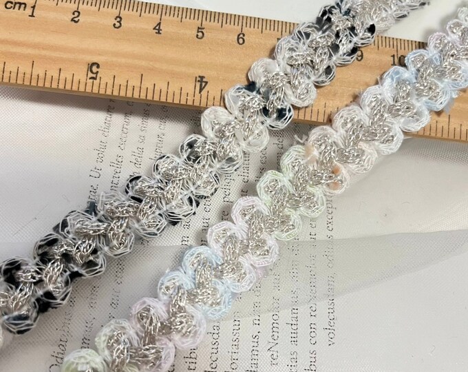 Floral Lace Trim, Costume Design Embellishment, Sold by 1 Yard