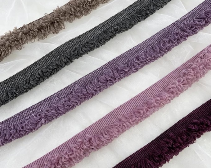 Teddy Fluffy Fringe Stretch Ribbon Trim Ribbon for DIY Clothing(1 Yard)