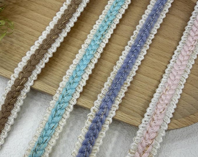 Braided Ribbon Trim, Costume Design Embellishment, Sold by 1 Yard